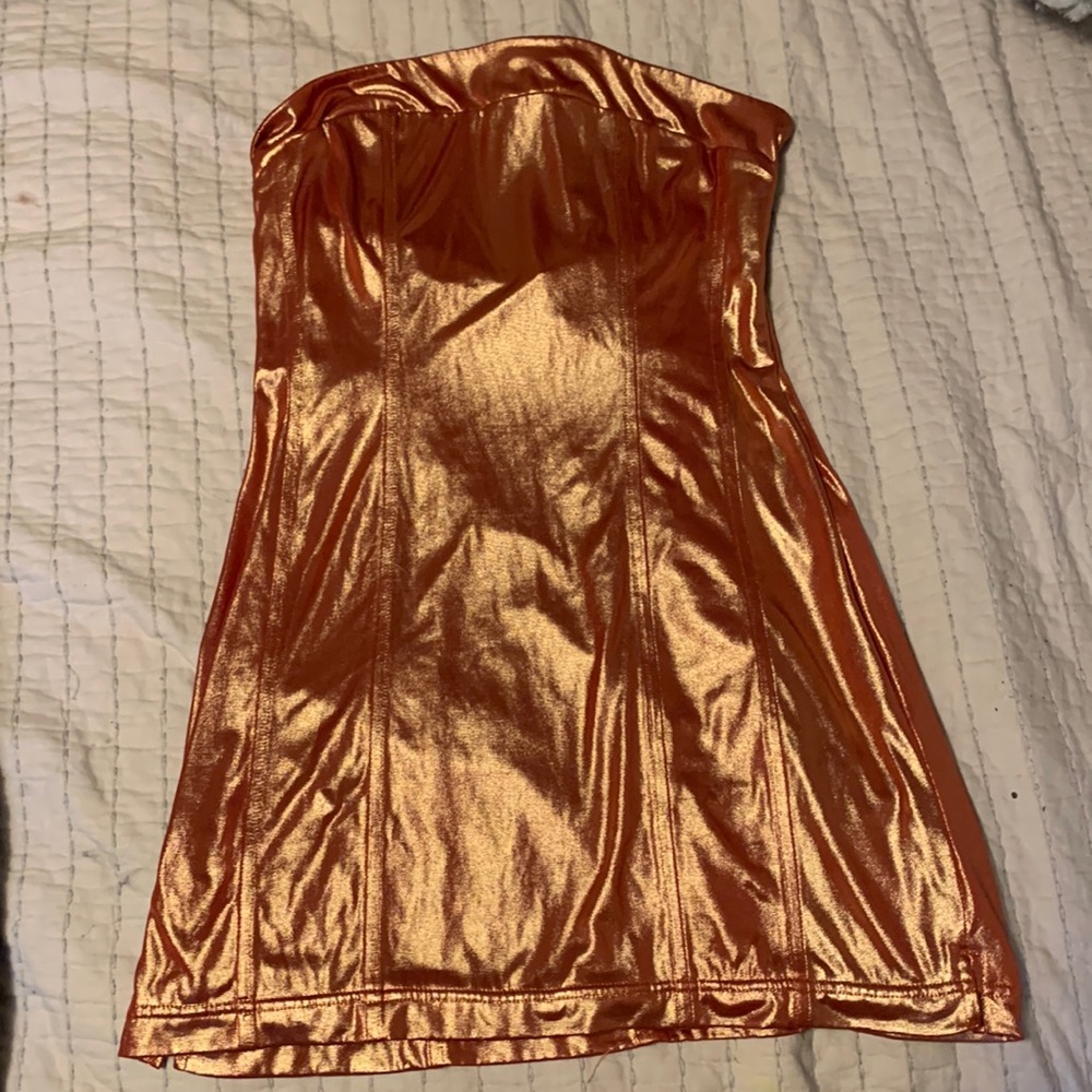 Urban Outfitters Metallic Orange Dress